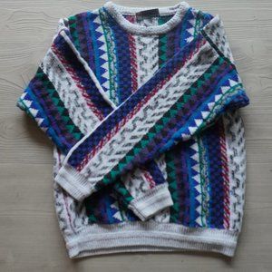 Vintage Men's Ski Crewneck Sweater Pullover
